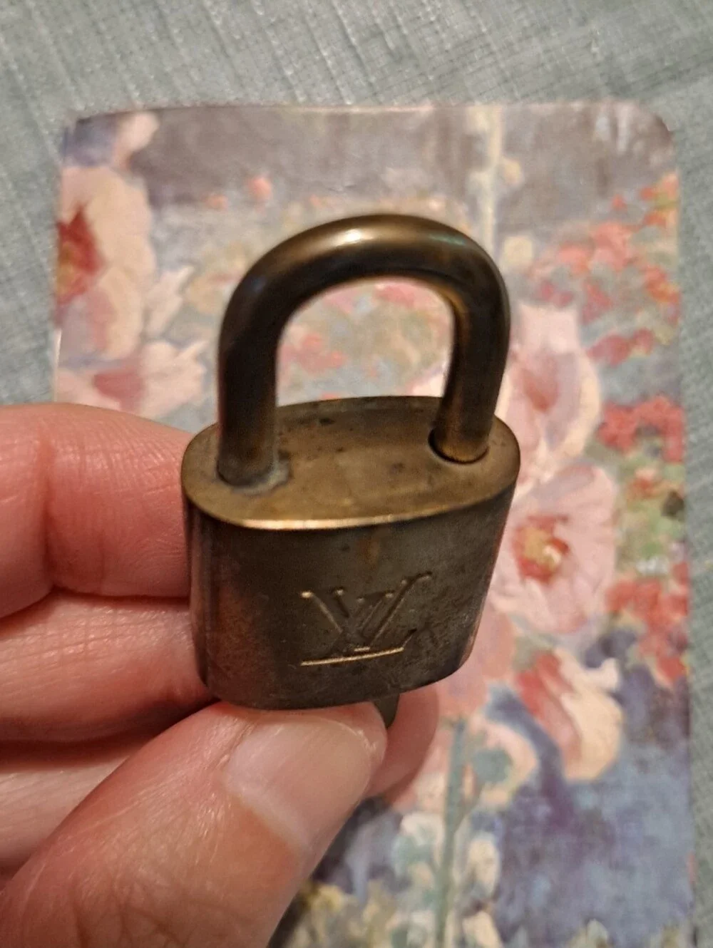 Louis Vuitton Brass Gold-Tone Lock With Key